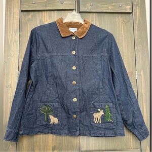 Breckenridge Button up denim jacket shirt Size L